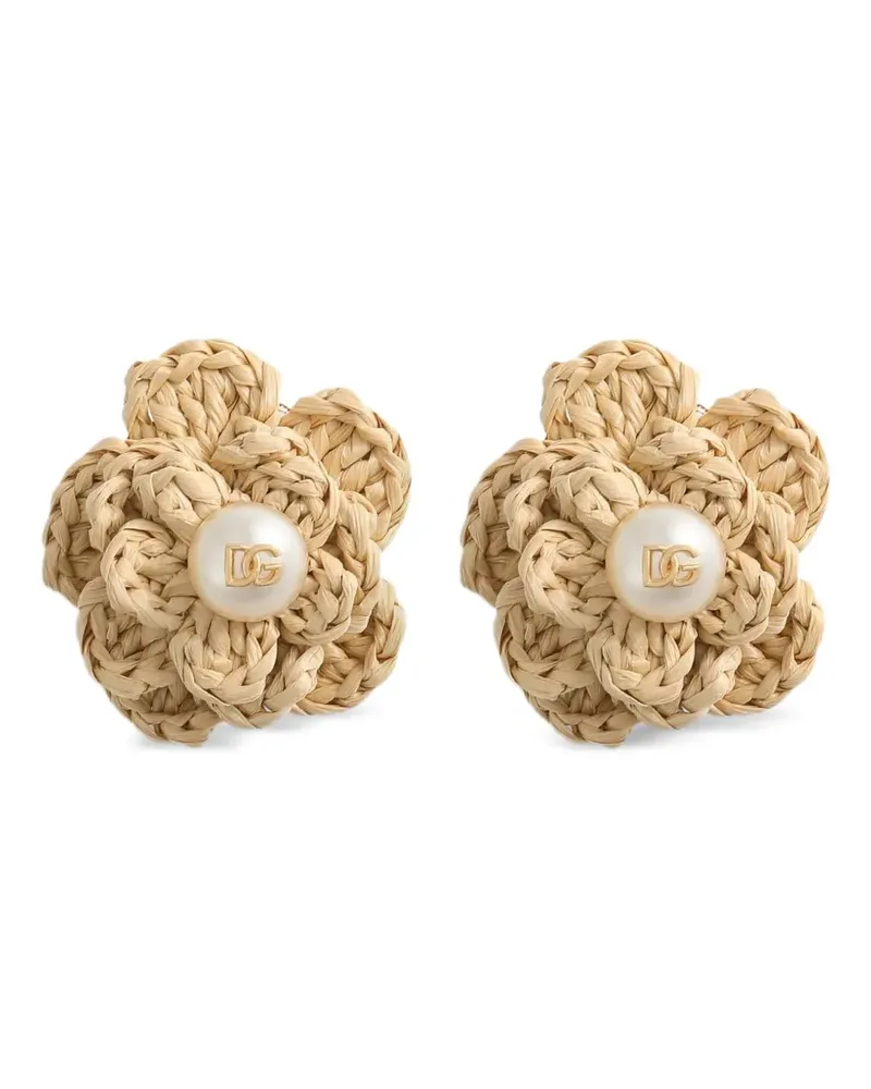Dolce & Gabbana Ring mit Blumendetail - Nude Nude