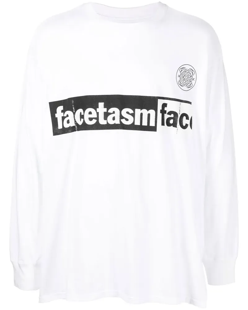 FACETASM T-Shirt mit Logo-Print - Weiß Weiß