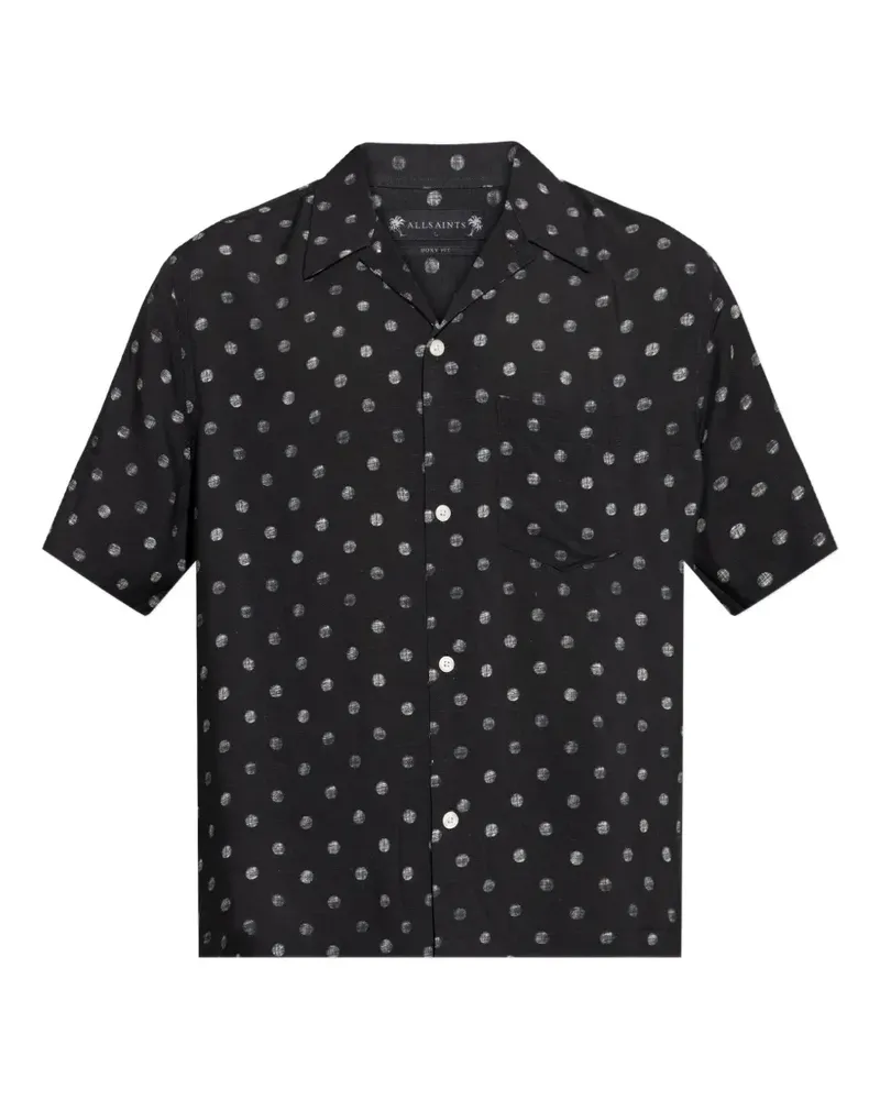 AllSaints Upton Hemd mit Knöpfen - Schwarz Schwarz