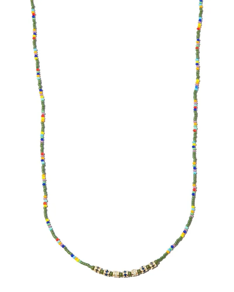 Luis Morais 14kt Gelbgold-Perlenarmband mit Diamanten Gold