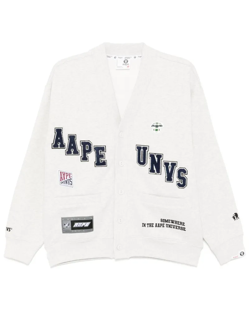 BAPE Cardigan mit Logo-Patch - Grau Grau