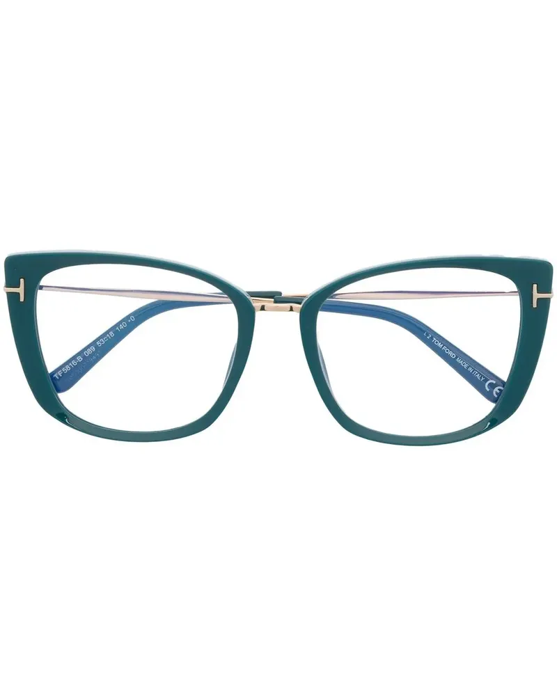 Tom Ford Brille mit Cat-Eye-Gestell - Blau Blau