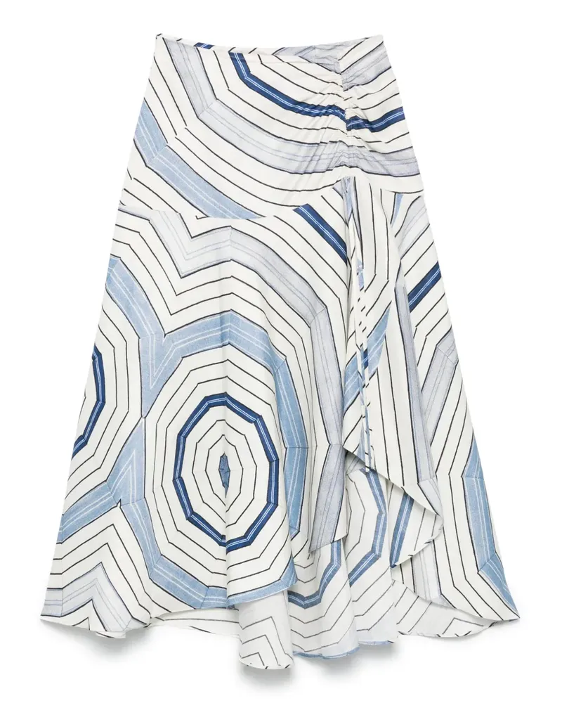Sandro x Louise Bourgeois Midirock mit Spinnennetz-Print - Nude Nude