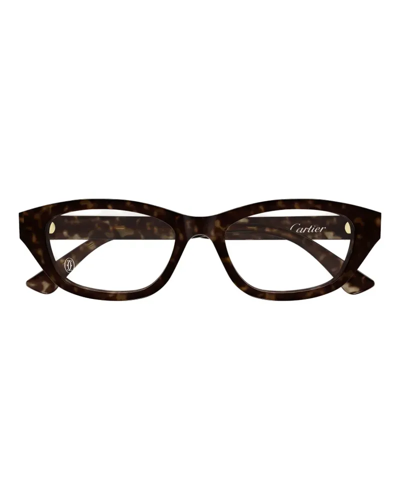 Cartier tortoiseshell-effect cat-eye glasses - Braun Braun