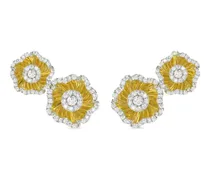 18kt Wild Flower Gelbgoldohrringe mit Diamanten