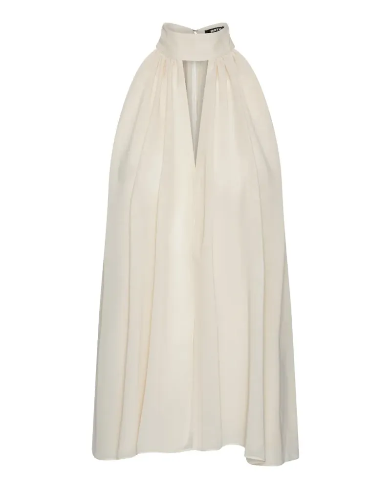 ROTATE Birger Christensen halterneck bow top white - Weiß Weiß