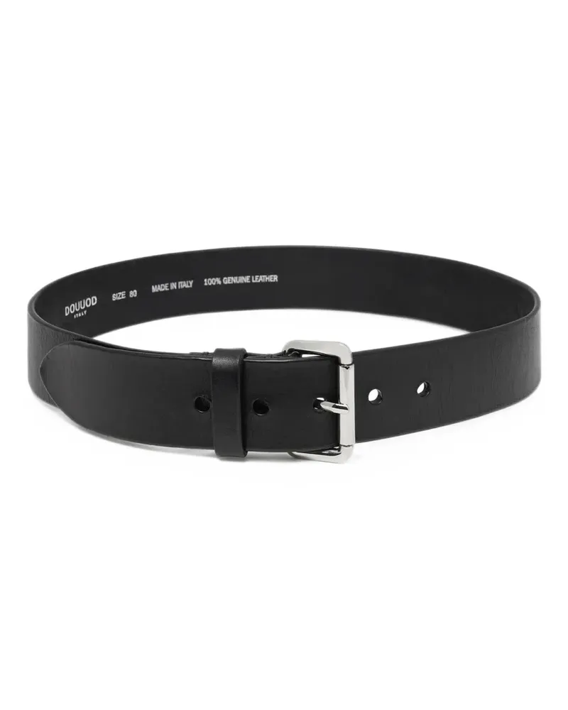 DOUUOD buckle-fastening leather belt - Schwarz Schwarz
