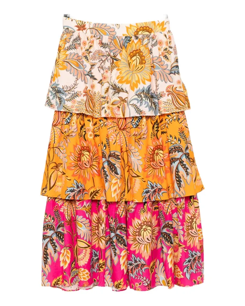 FARM Rio Ligia midi skirt - Orange Orange