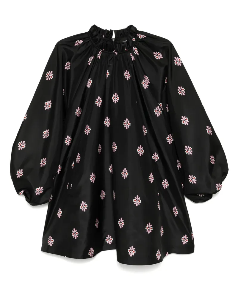 Cynthia Rowley Second Nature Kleid aus Seidentaft - Schwarz Schwarz