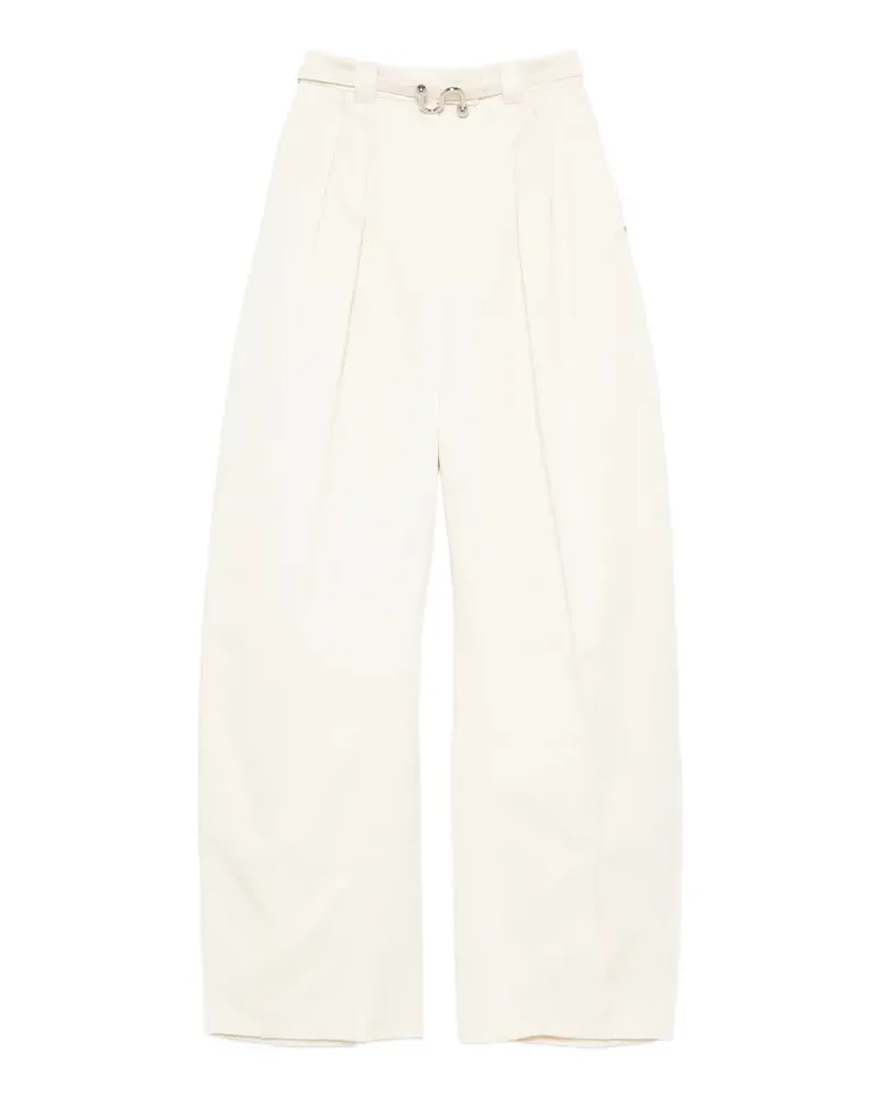 SPORTMAX Idoneo belt pleated pallazo pants - Nude Nude