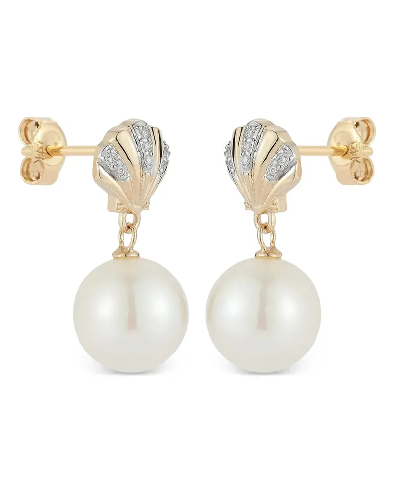 MATEO Petite Venus Ohrringe mit Perlen und Diamanten - Gold Gold