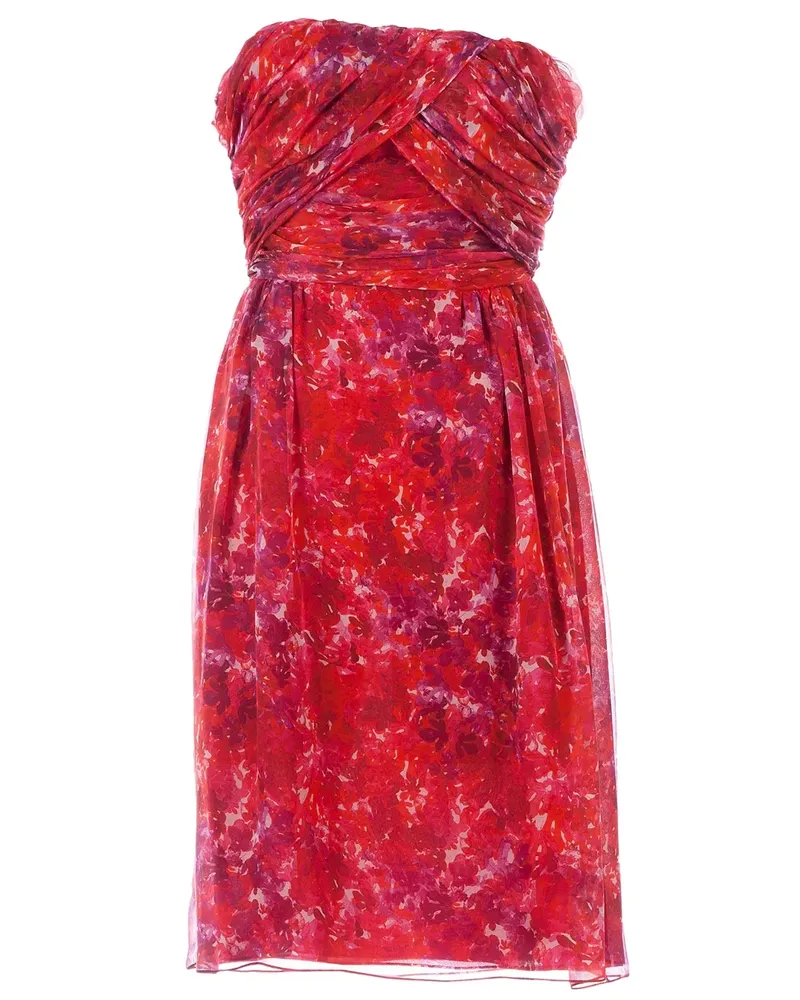 Giambattista Valli printed strapless dress - Rot Rot