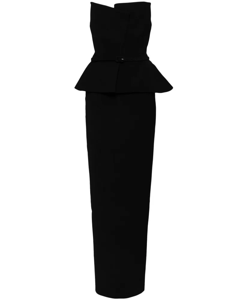Roland Mouret Drapiertes Abendkleid aus Krepp - Schwarz Schwarz