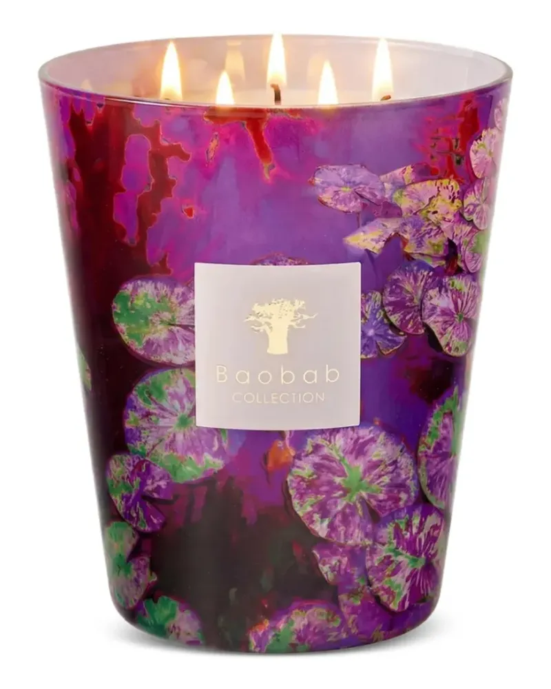 Baobab Collection Arty Flowers Kerze mit Blumenprint - Violett Violett