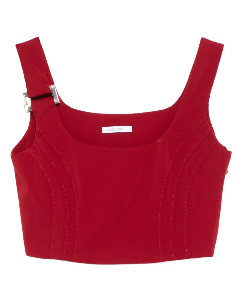 Patrizia Pepe seamed-panel zip-fastening top - Rot Rot