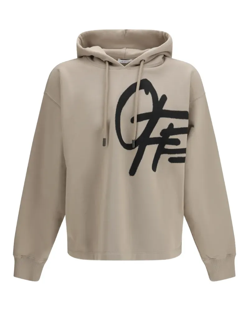OFF-WHITE Hoodie mit Logo - Nude Nude