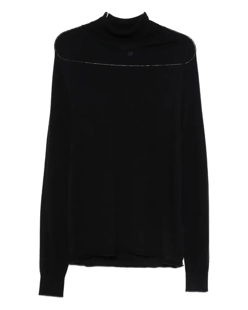 120% Lino roll-neck sweater - Blau Blau