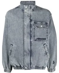 Izzue Jeansjacke mit Stehkragen Blau