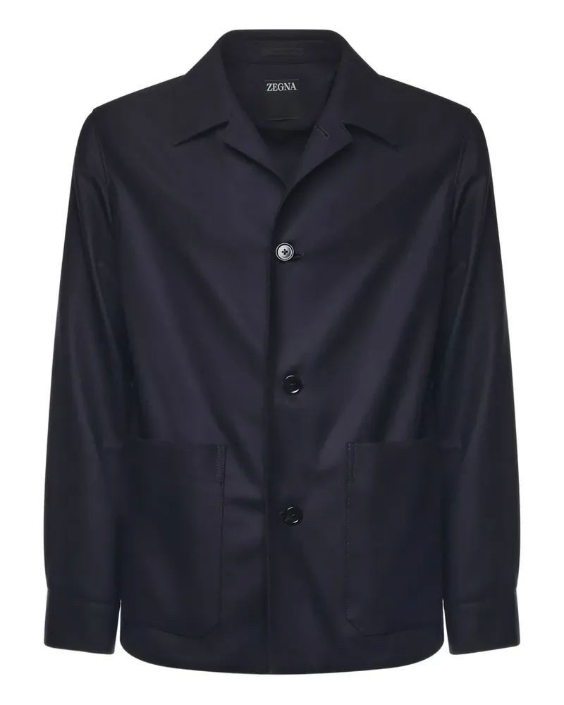 Ermenegildo Zegna wool shirt jacket - Blau Blau