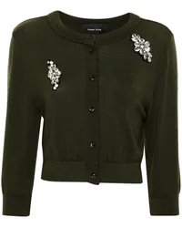 Simone Rocha Cardigan mit Muschelsaum Grün