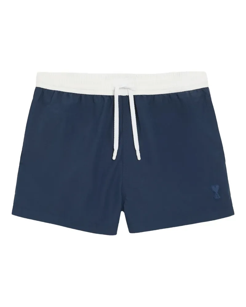 AMI Paris Badeshorts mit Kordelzug - Blau Blau