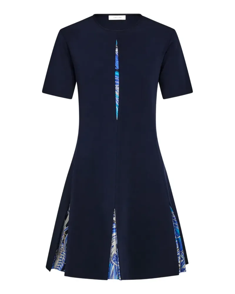 Ferragamo Strickkleid mit Hahn-Print - Blau Blau