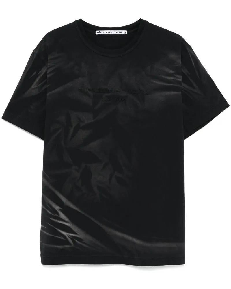 Alexander Wang T-Shirt mit Logo-Prägung - Schwarz Schwarz