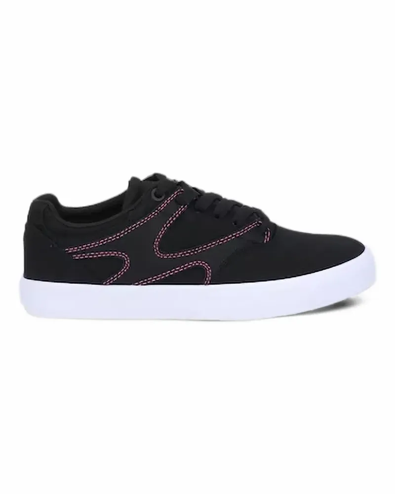 DC Shoes Kalis Vulc Sneakers mit Kontrastnähten - Schwarz Schwarz