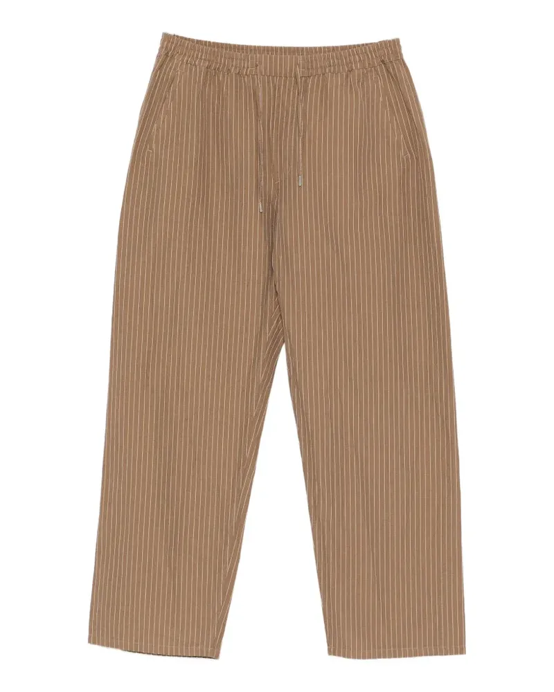 A Kind Of Guise Samurai stripe drawstring trousers - Braun Braun