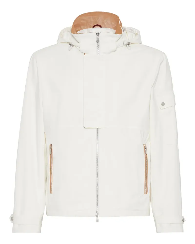 Brunello Cucinelli Jacke aus Gabardine - Weiß Weiß