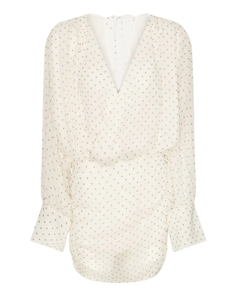 ROTATE Birger Christensen Minikleid mit V-Ausschnitt - Nude Nude