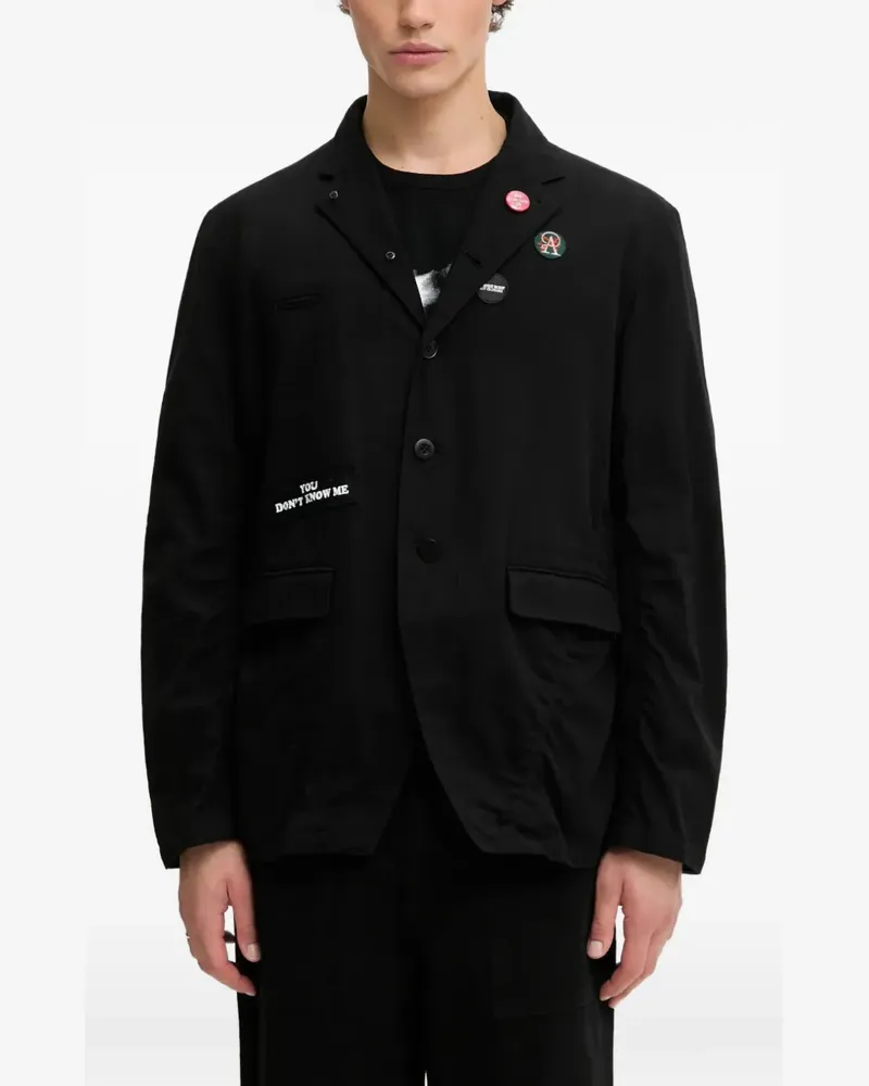 Undercover appliqué tailored jacket - Schwarz Schwarz