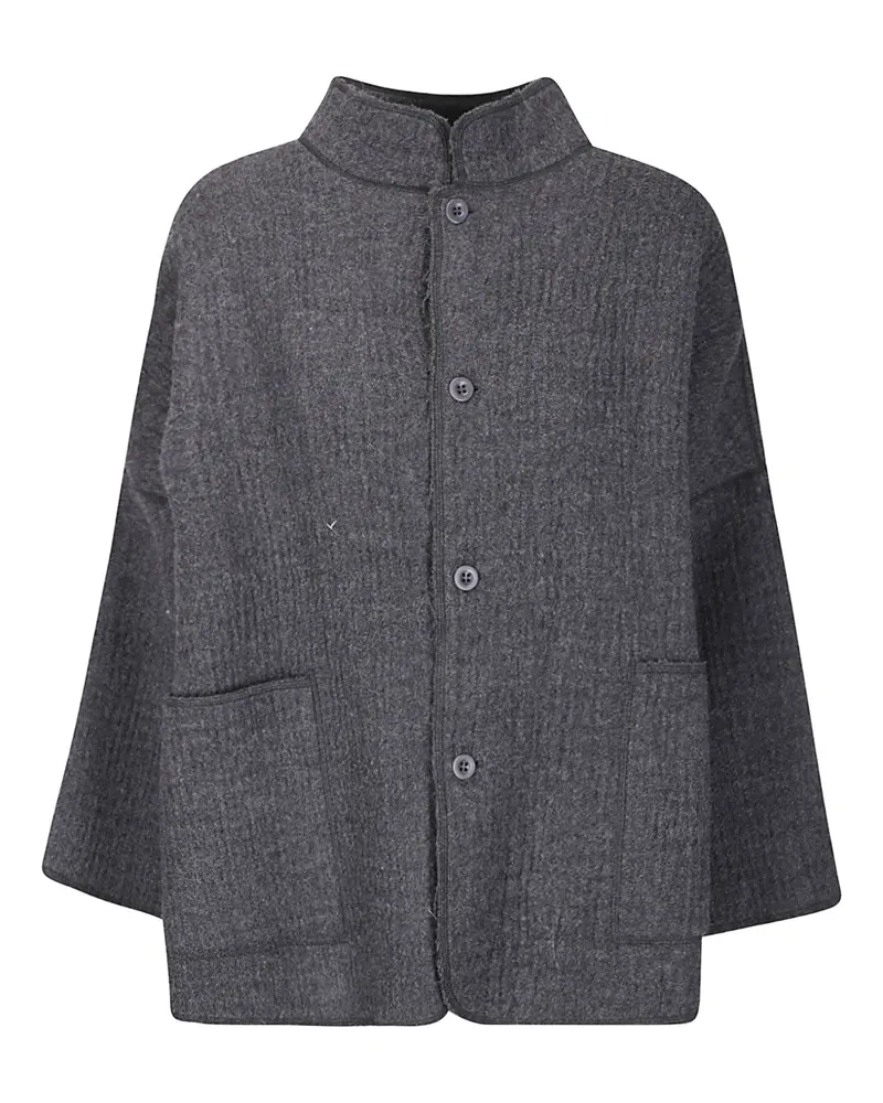 LABO.ART Geknöpfte Jacke mit Stehkragen - Grau Grau