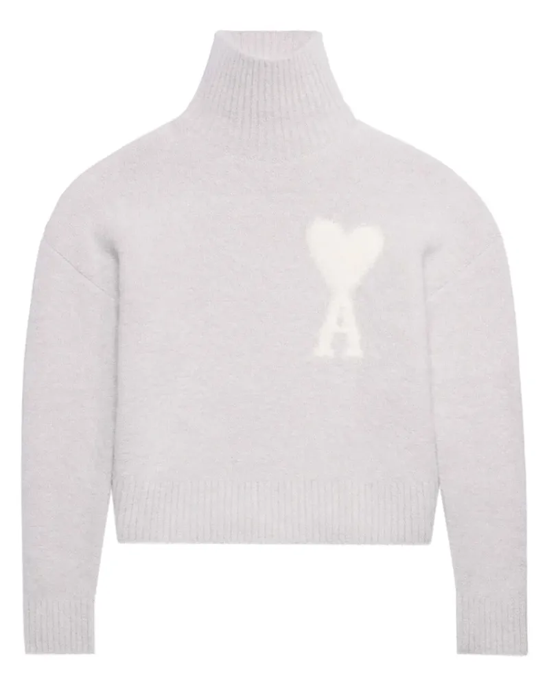 AMI Paris Cloudy Wool Ami de Coeur Pullover - Violett Violett