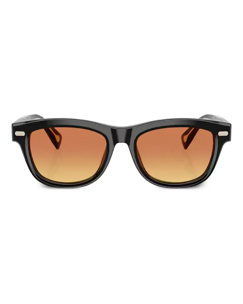 Brunello Cucinelli Sonnenbrille mit eckigem Gestell - Schwarz Schwarz