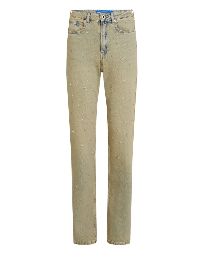 Karl Lagerfeld Gerade Jeans mit Perlen - Nude Nude