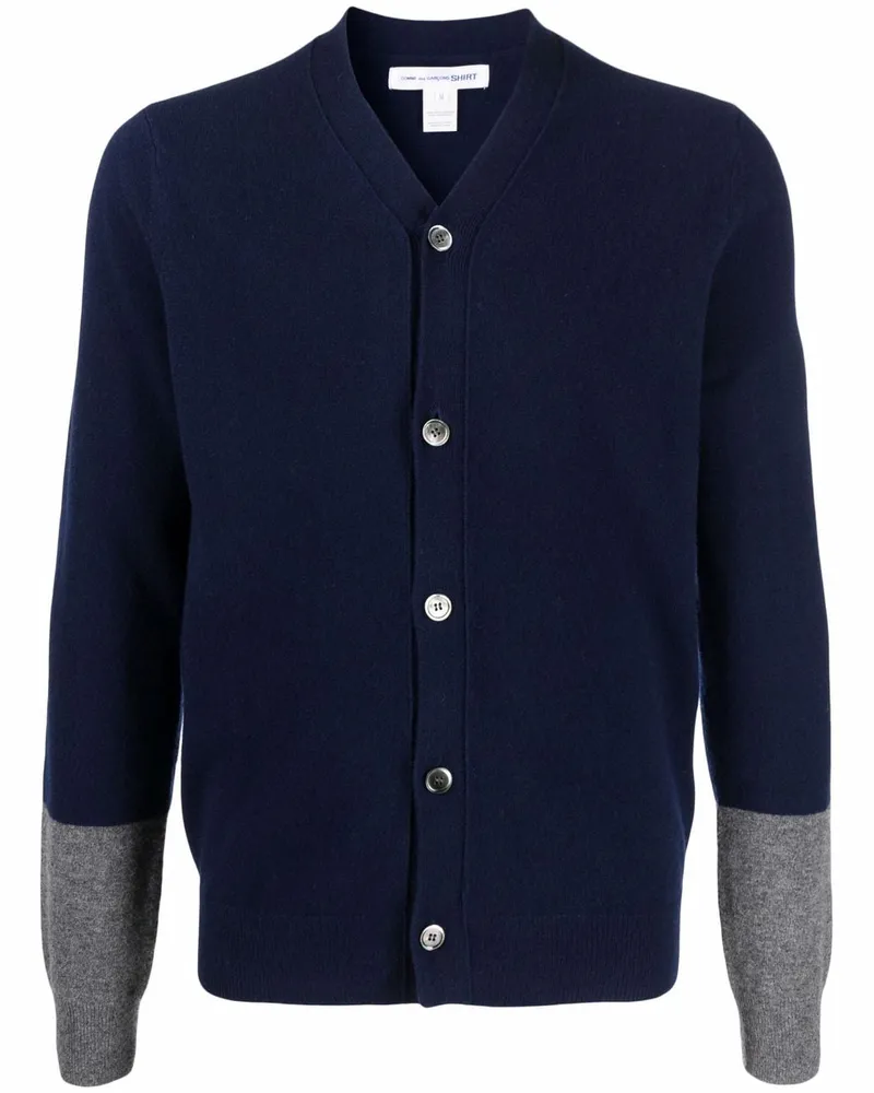 Comme des Garçons Cardigan mit V-Ausschnitt - Blau Blau