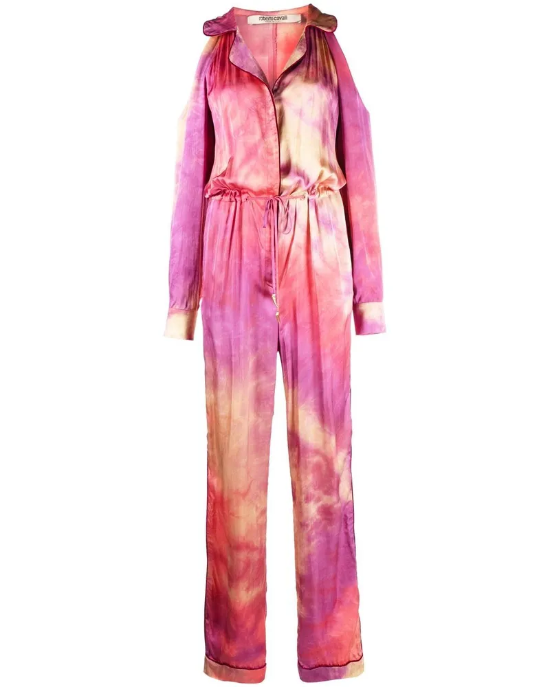 Roberto Cavalli Jumpsuit mit Batikmuster - Rosa Rosa