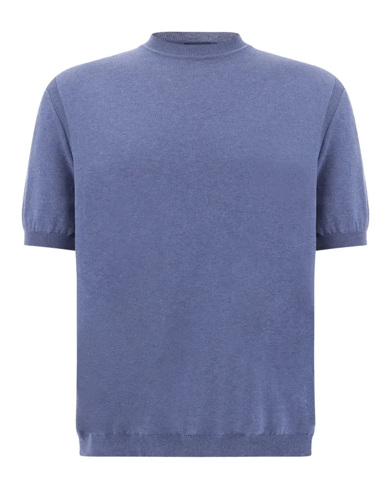 Paul & Shark Fein gestricktes T-Shirt - Blau Blau