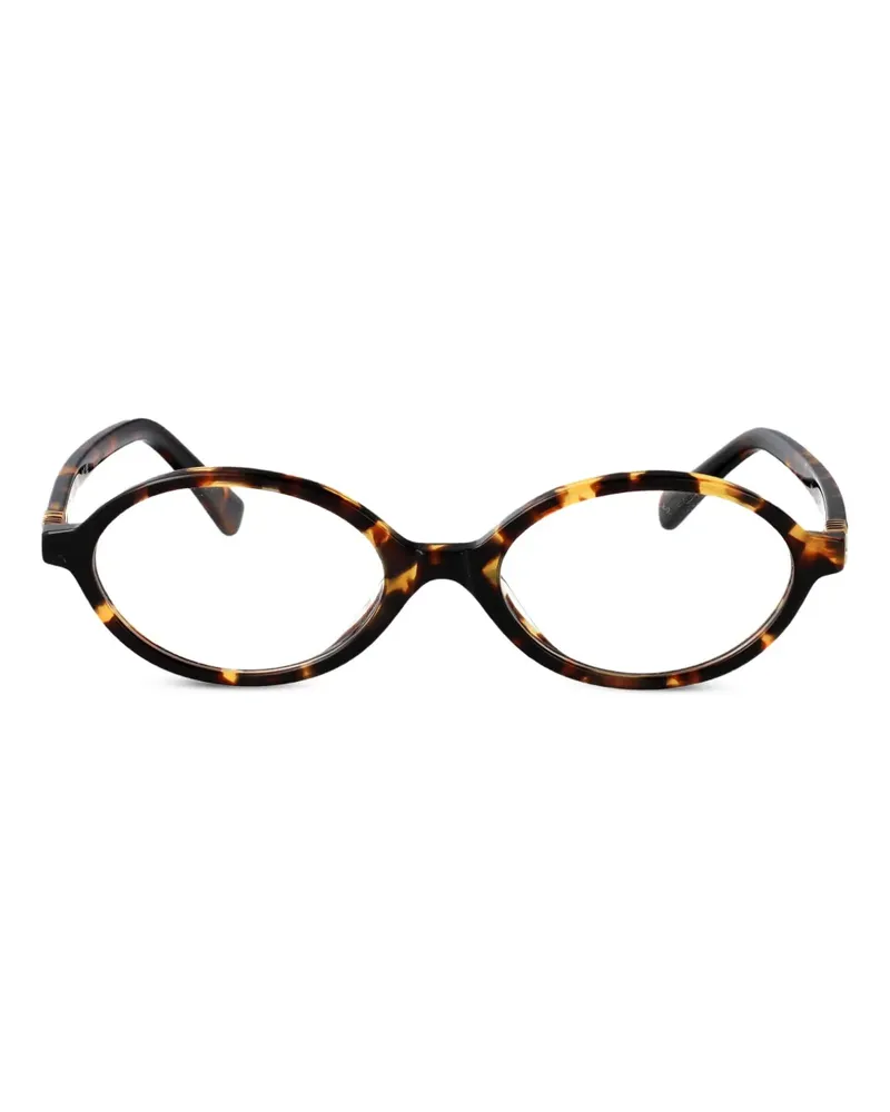 Miu Miu Brille mit ovalem Gestell - Braun Braun