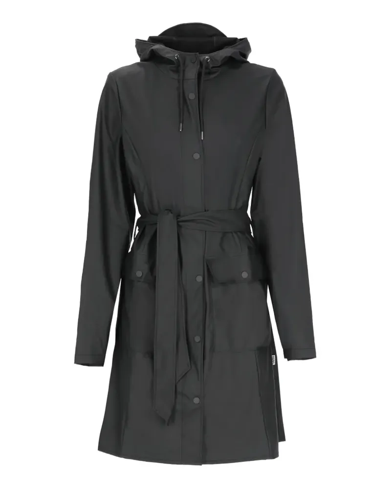 RAINS Curve hooded jacket - Schwarz Schwarz