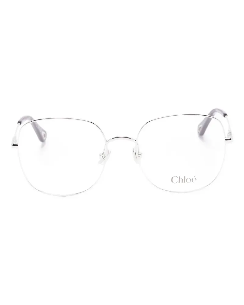 Chloé Brille mit eckigem Gestell - Silber Silber