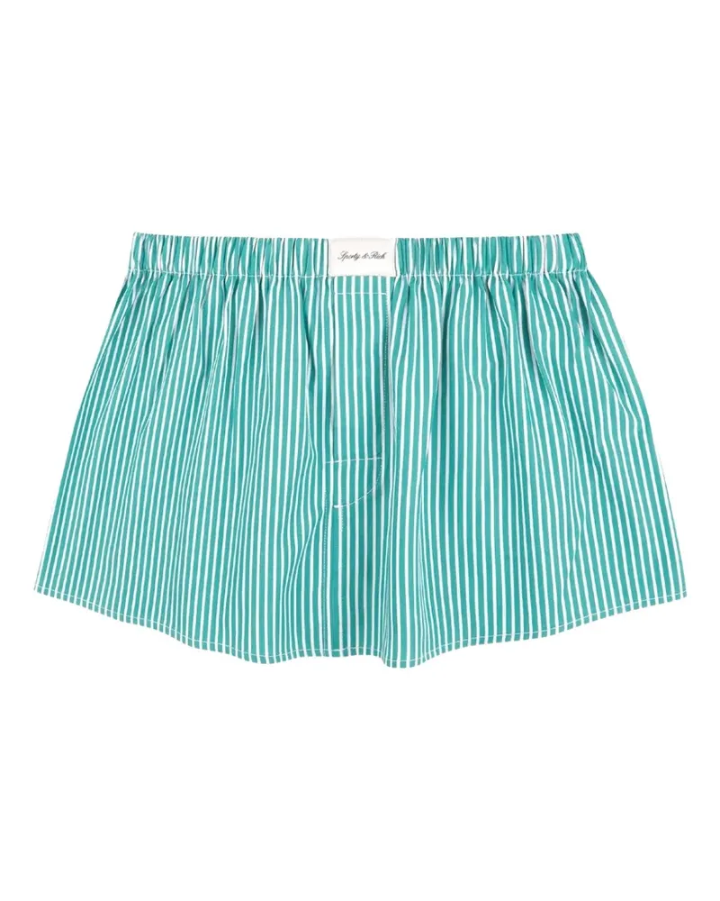 SPORTY & RICH Signature Logo poplin mini skirt - Grün Grün