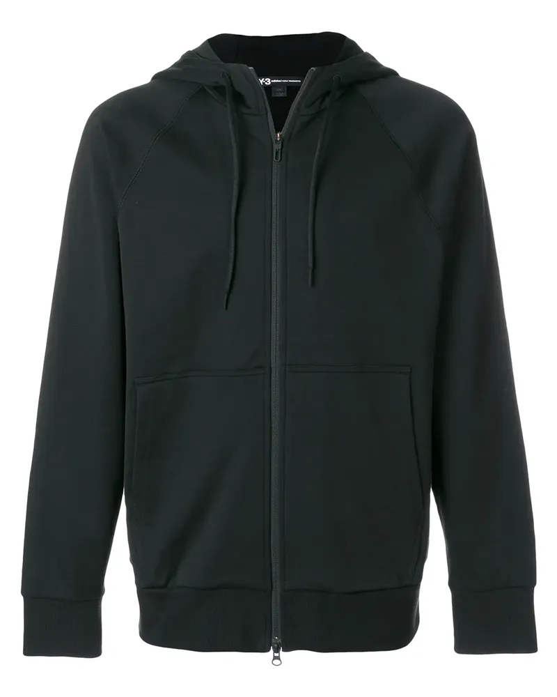 Y-3 Kapuzenjacke mit Logo-Print - Schwarz Schwarz
