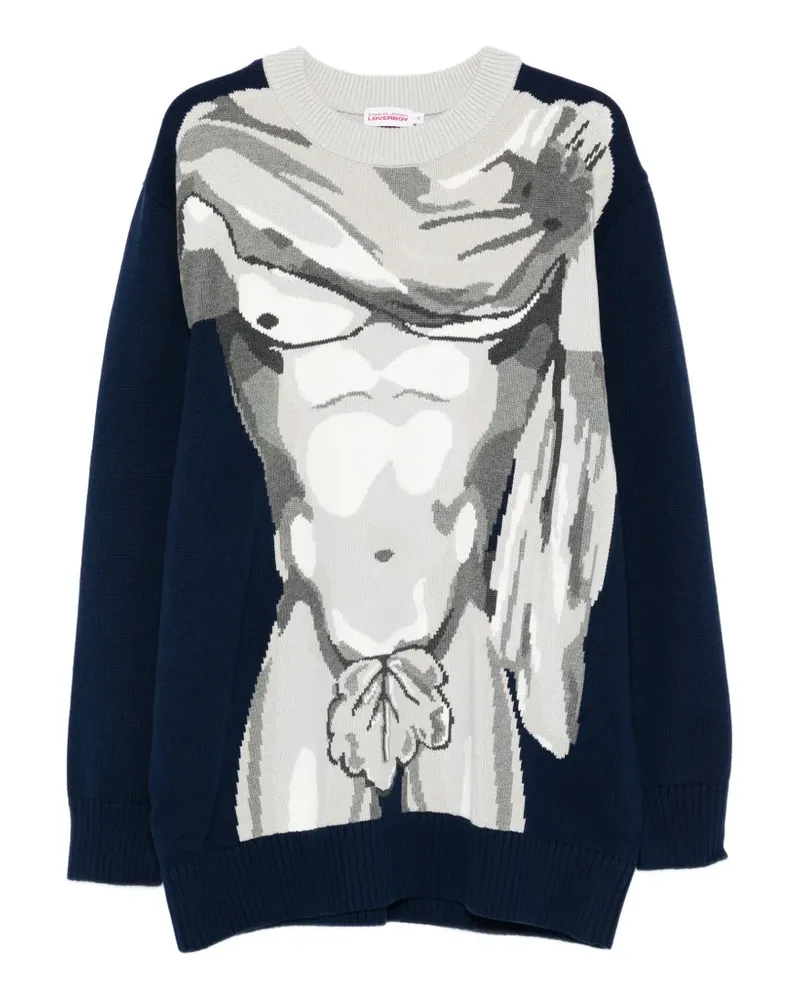 Charles Jeffrey Loverboy Sexy Bust Pullover - Blau Blau