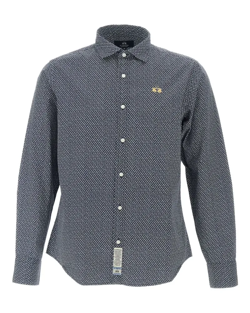 La Martina Hemd mit grafischem Print - Blau Blau