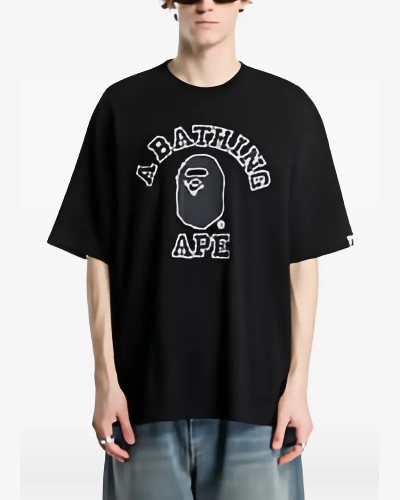 BAPE T-Shirt mit Logo-Print - Schwarz Schwarz