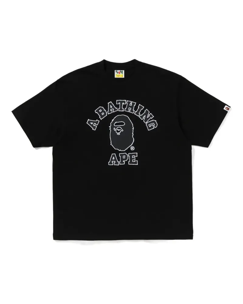 BAPE T-Shirt mit Logo-Print - Schwarz Schwarz