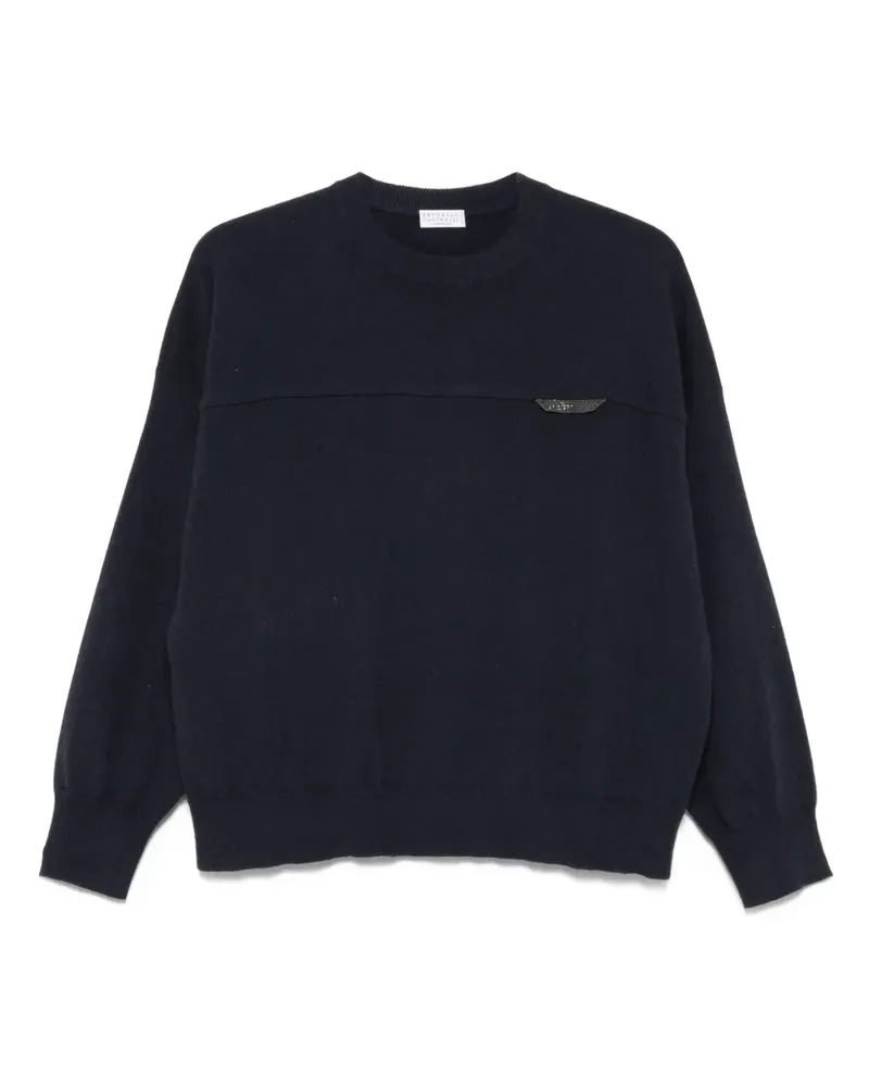 Brunello Cucinelli Verzierter Pullover - Blau Blau
