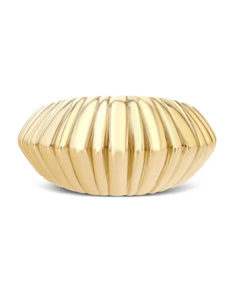 Lizzie Mandler 18kt XL Fluted Crescent Gelbgoldring Gold